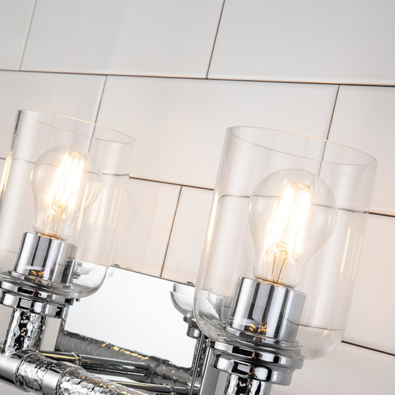 Meuble-lavabo 3 lumières Yuliya Rampart en chrome poli