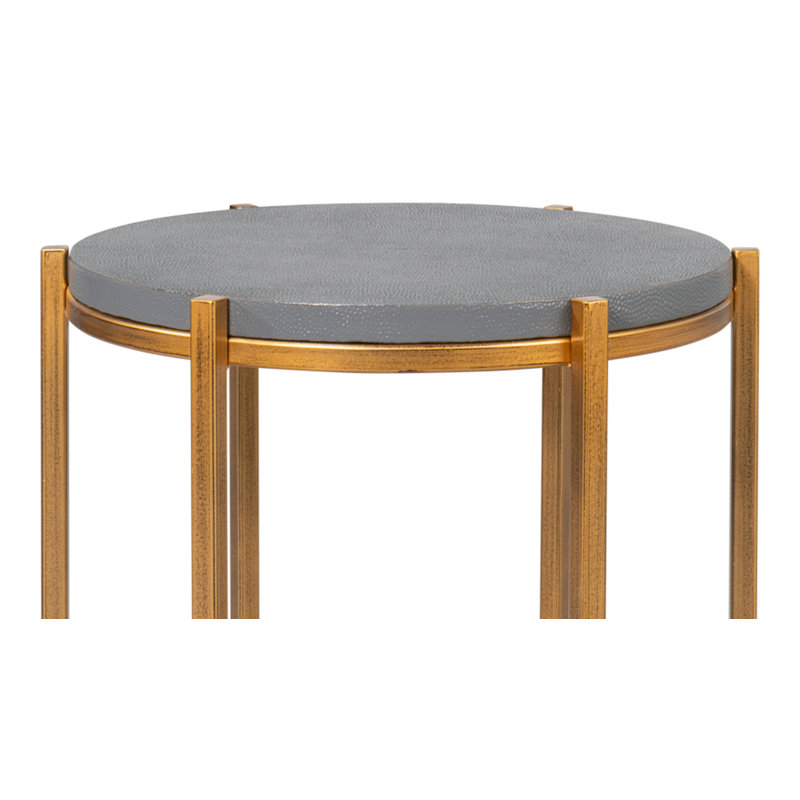 Shagreen End Table, Dark Gray