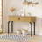 Fluted Console Table with Storage,Wood Sofa Table with Sliding Door,Entryway Table with Storage Space for Living Room-1041542687