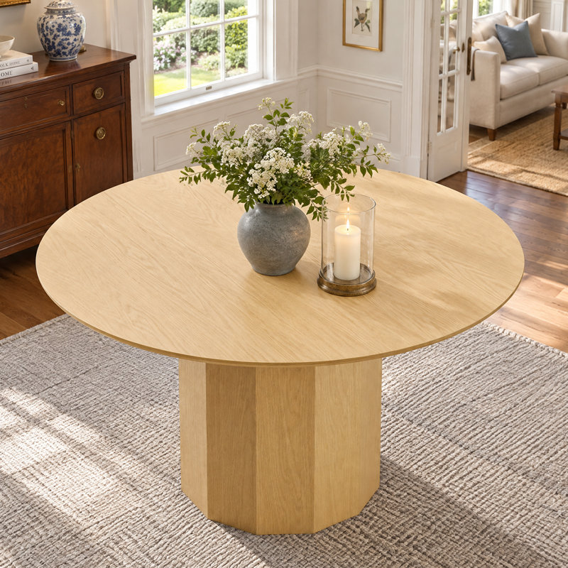 Table de salle à manger Soild, H 30 po x L 46 po x l 46 po, Chêne
