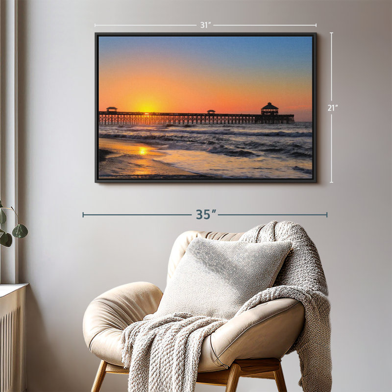 «Folly Beach», reproduction sur toile, H 21 po x l 31 po
