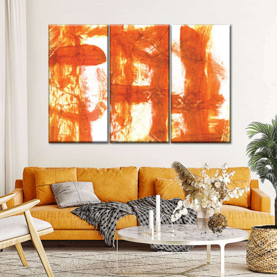 Impression sur toile orange abstraite