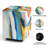 Ossi Singular Block End Table Printed Art Glass Table 22in 