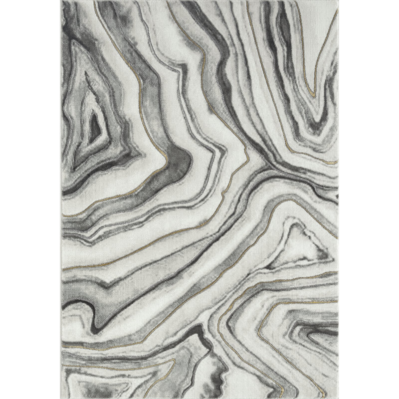 Nedrud Abstract Indoor Rug, Rectangle 5'3" x 7'6"