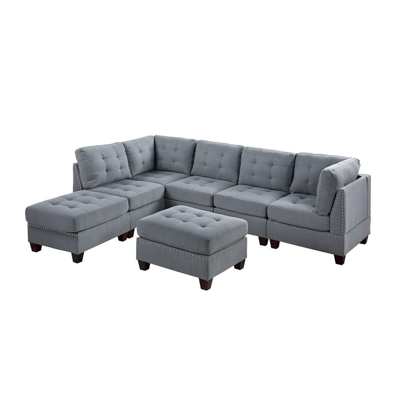 Canapé modulaire contemporain 7 pièces