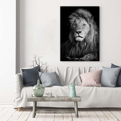 Portrait Of A Lion - Wrapped Canvas Print