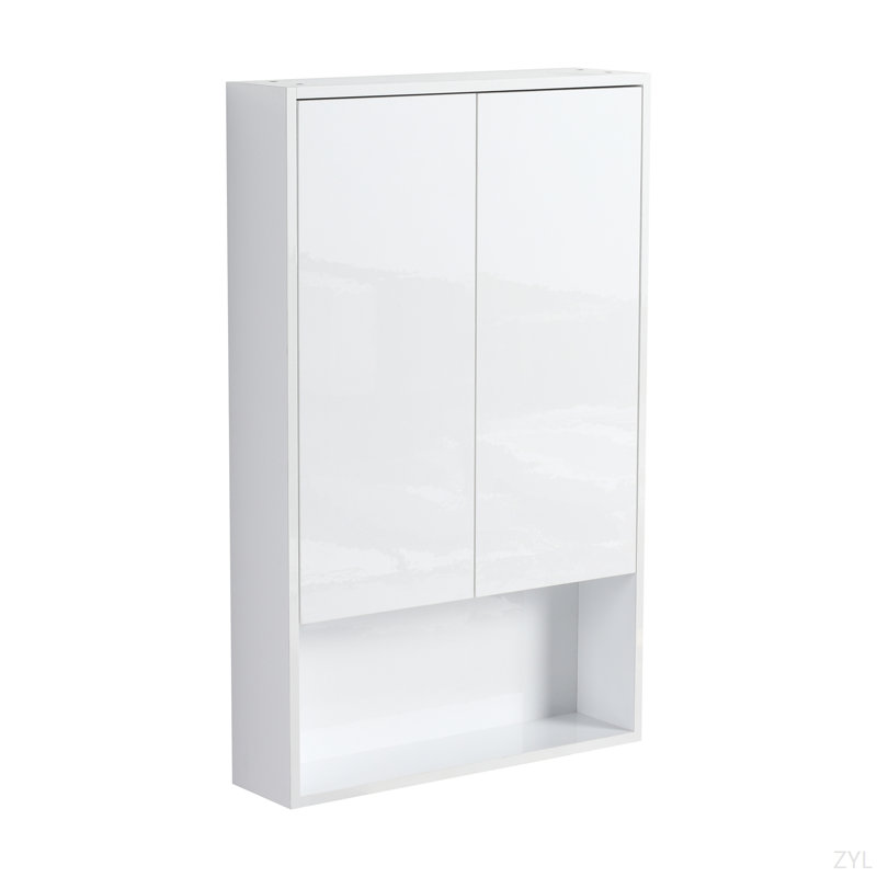 Bathroom Storage Cabinet,Soft Close Drawer,Glossy White