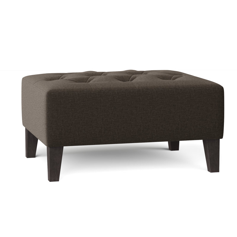 Repose-pieds rectangulaire capitonné standard Carruth, Napa rétro chenille