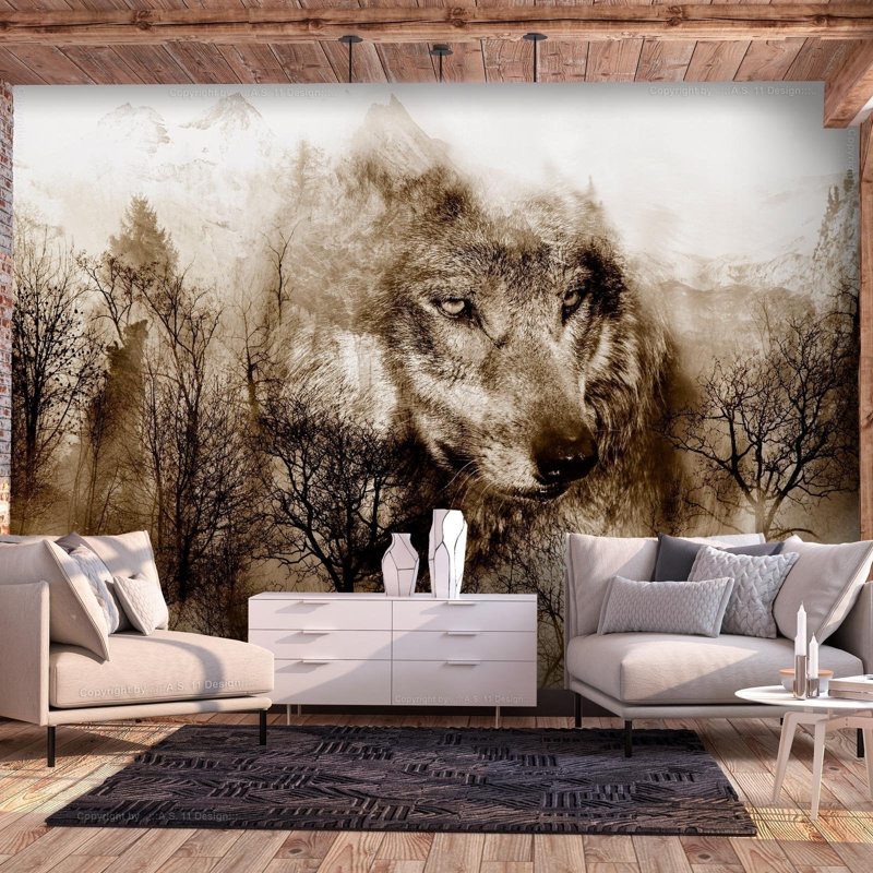 Murale Darean, L 6,83 pi x l 9,83 pi, Brun