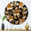 Horloge murale Golden Flower-93378995