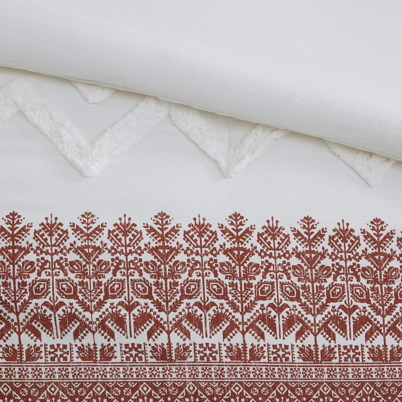 Auburn King Cotton Comforter Set with Chenille Tufting