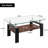 Fraiya Rectangle Coffee Table with Tempered Glass & MDF Storage Shelf, Modern Living Room or Office Center Table-1751855674-1752602304