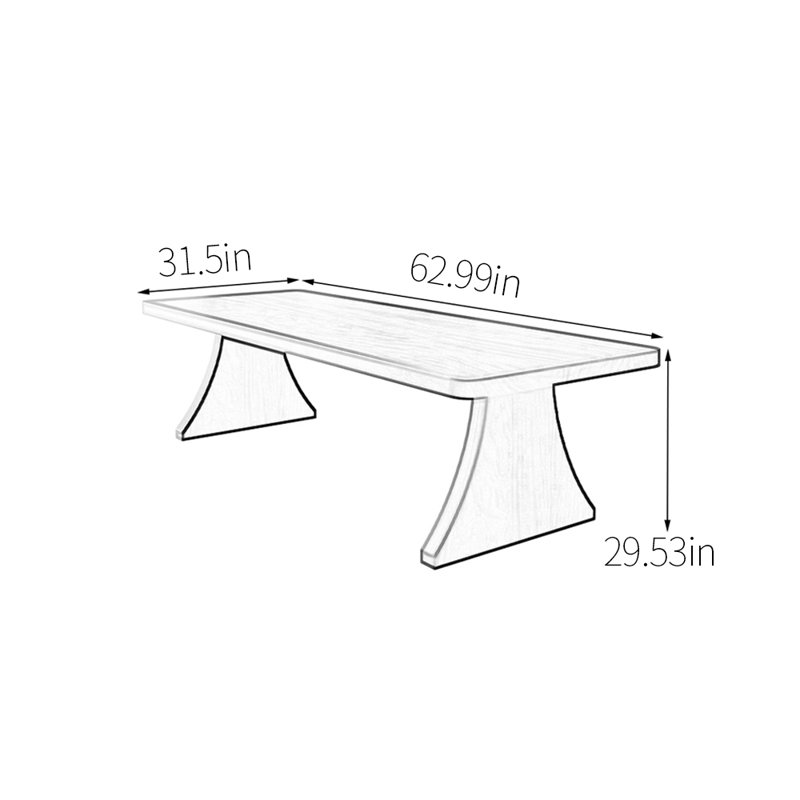 Horvitz, H 29,53 po x L 62,99 po x l 31,5 po