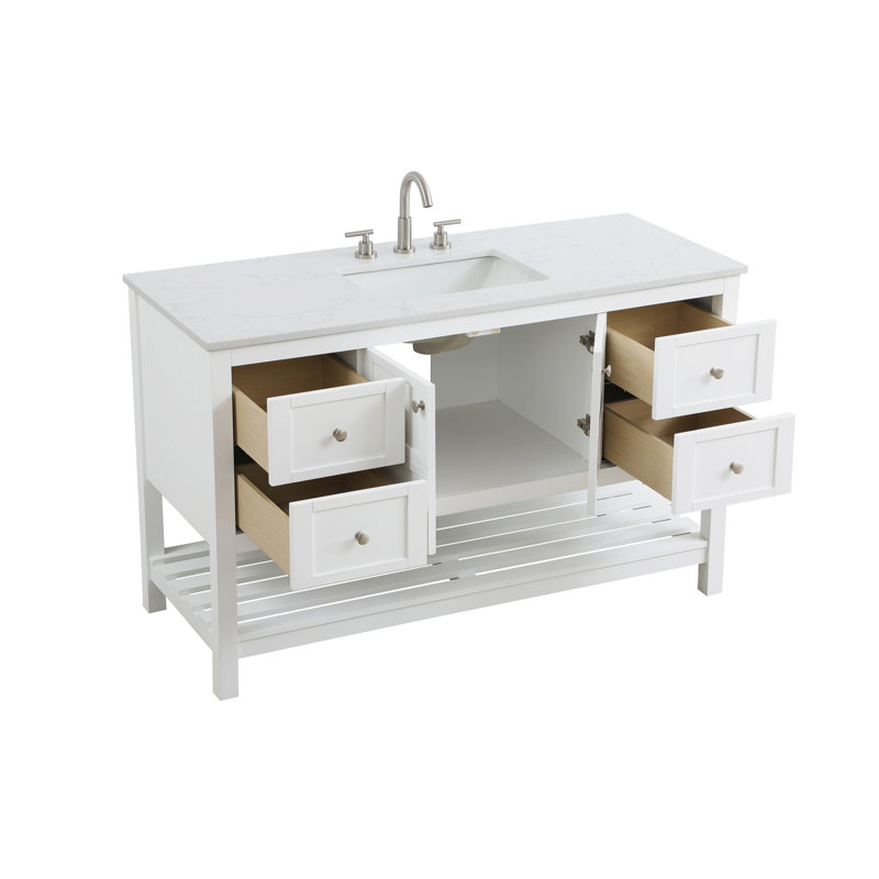 Meuble-lavabo simple 54 po, Blanc
