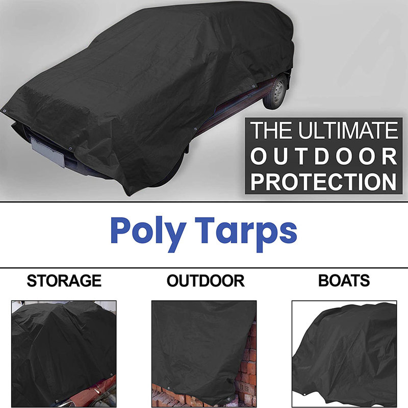 Blue Elephant Polyethylene Plastic Replacement Canopy, Black, 182.9cm H x 243.8cm W x 2.5cm D