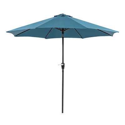 Parasol extérieur 9 'avec inclinaison automatique + base ronde 21 "
