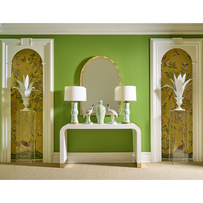 Lampe de table 30 "Canton Vase, Vert / blanc / or