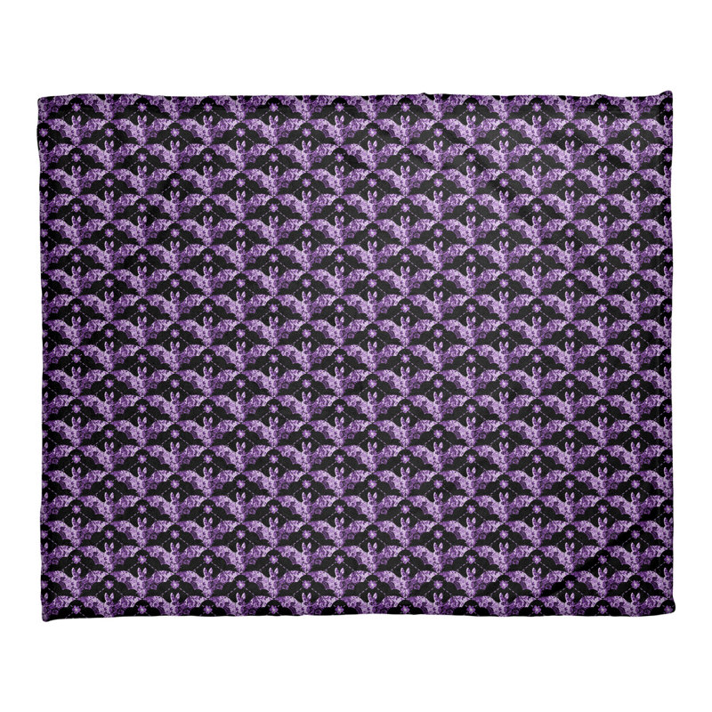 Couverture pour chauve-souris Katelyn Elizabeth, L 62,5 po x L 82,5 po, Mauve / bleu