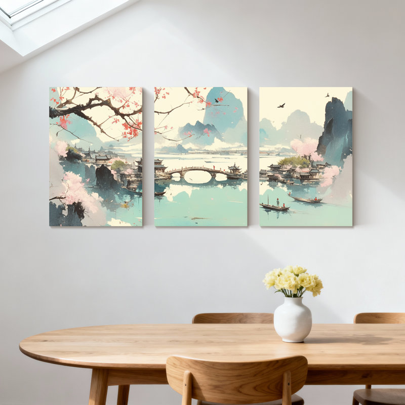 Paysage et nature Cherry Blossom Bridge, H 24 po x l 48 po