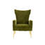 Fauteuil à oreilles en velours Citium-1807437131