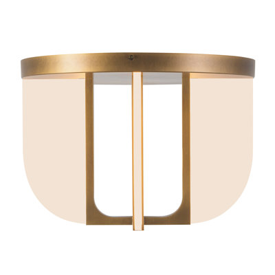 Anders 17-in Vintage Brass dimmable LED Semi-Flush Mount