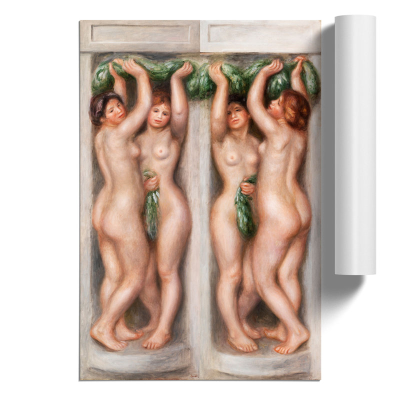 Caryatids by Pierre Auguste Renoir - Frameless Print, 59cm H x 42cm W x 0.1cm D