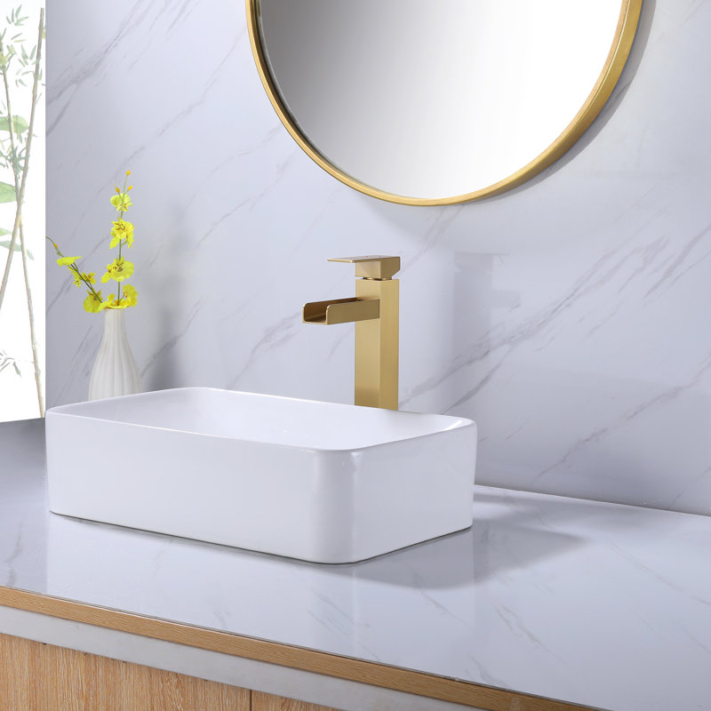 Single-handle Bathroom Faucet, Brushed Gold