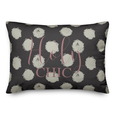 Coussin lombaire rectangulaire à pois