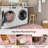 Floral Vintage Washable Pink 8X10 Area Rug with Non Slip Backing - Ultra Thin Durable Carpet for Living Room, Bedroom, Dining Room or Office Decor-1083894215
