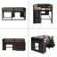 Lit mezzanine simple avec armoire et tablette-571461084