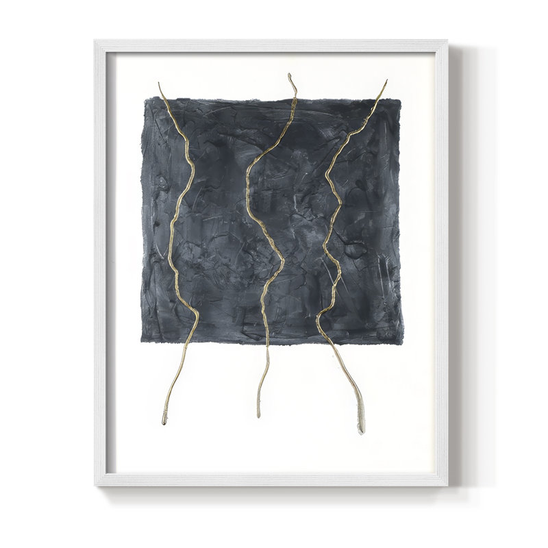 «Divided Plot III», reproduction encadrée - bois massif, H 11 po x l 9 po, Blanc