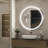 Lashonta Round Frameless Frontlit Bathroom Mirror with Stepless Brightness Adjustment, 3 Color Temperature & Defog Function-290134222