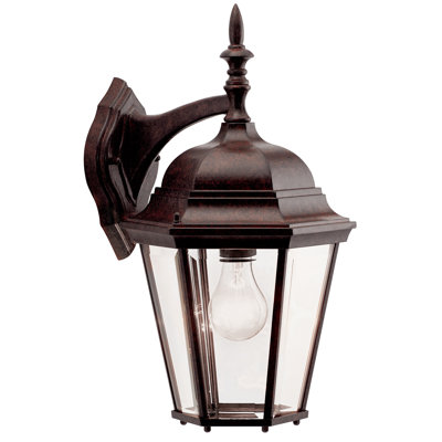 Lanterne murale d'extérieur en verre biseauté H 17 po Allmon