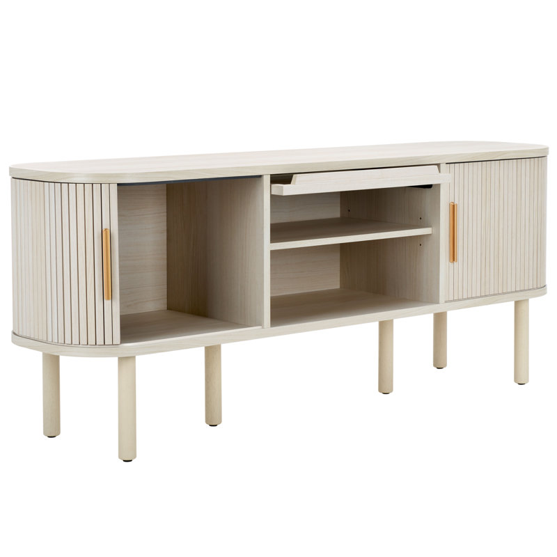 Cestar TV Stand for TVs up to 55", Bleached White