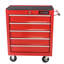 Coffre à outils 5 tiroirs, armoire de rangement pour outils pour le garage avec 4 roues et système de verrouillage, rouge-967605541