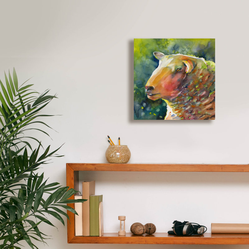 Art mural sur toile August Grove® «Ewe Look Baa-velous» par Annelein Beukenkamp, H 12 po x l 12 po x P 0,75 po