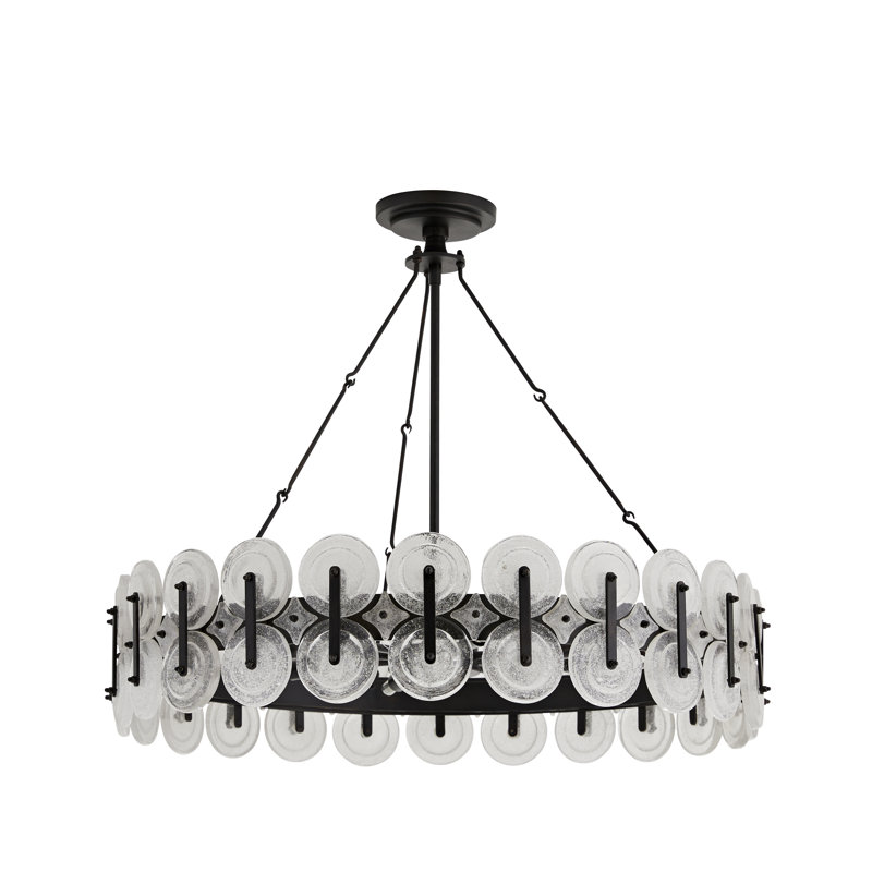Laura Kirar Rondelle 8 - Light Unique / Statement Drum Chandelier