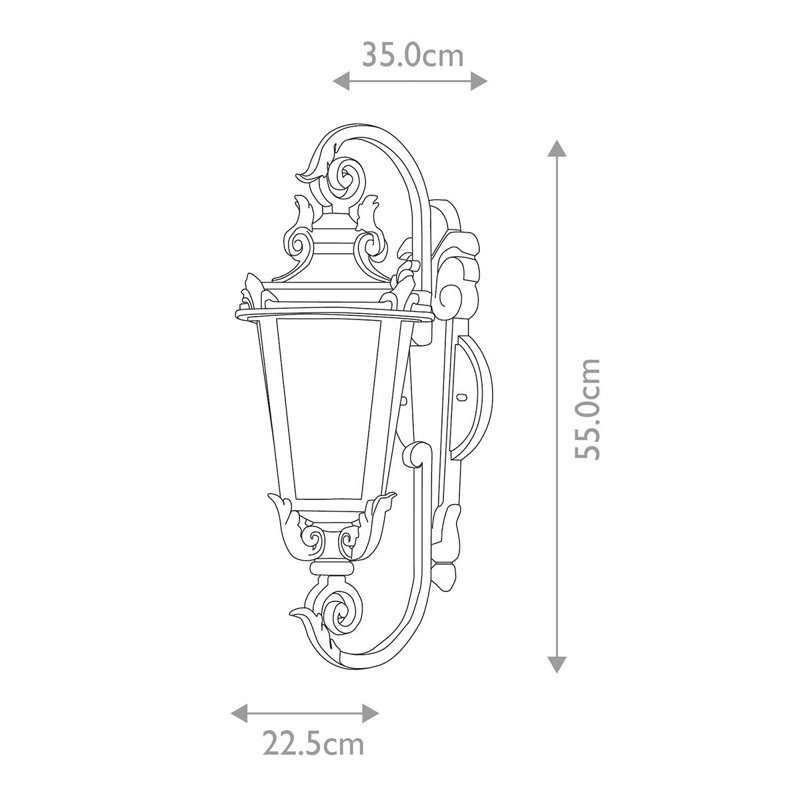 Vencimont Old Bronze Outdoor Wall Lantern, Medium