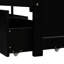 Lit simple en L avec tiroirs pratiques et lit gigogne convertible avec rangement fonctionnel-129631077