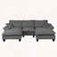 Canapé en U avec voilier, 2 repose-pieds et 2 coussins, chenille-1496898898-1496898902
