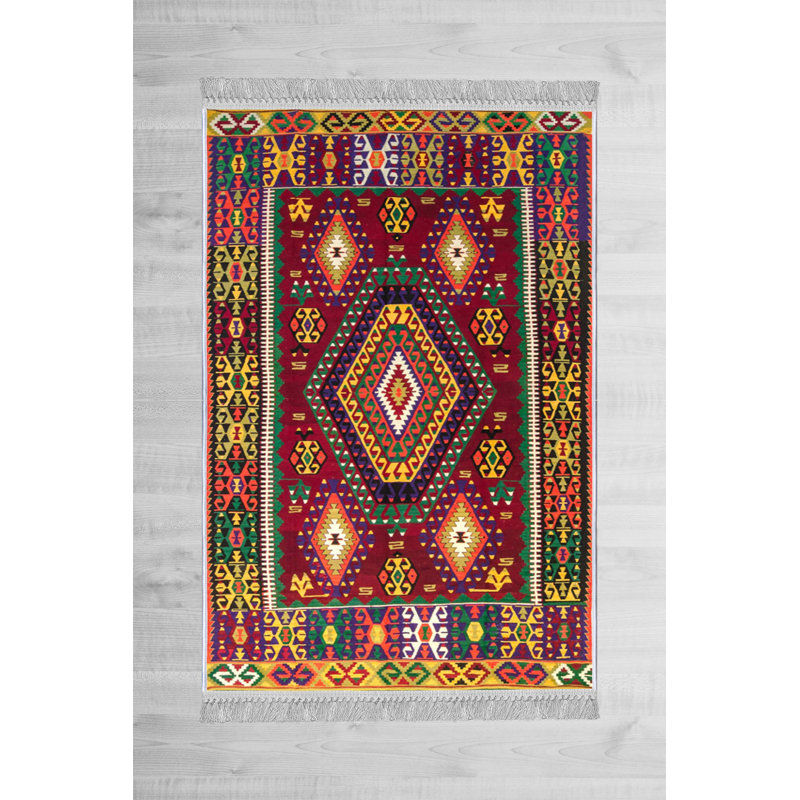 Luxurious Velvet Area Rug, 5.9 x 9.2 Feet | 100% Velvet Fabric, 100% Cotton Sole, 0.4 in Pile Height | Antibacterial, Non-Slip, Machine Washable | Elegant 3D Digital Print for Living Room & Bedroom Decor