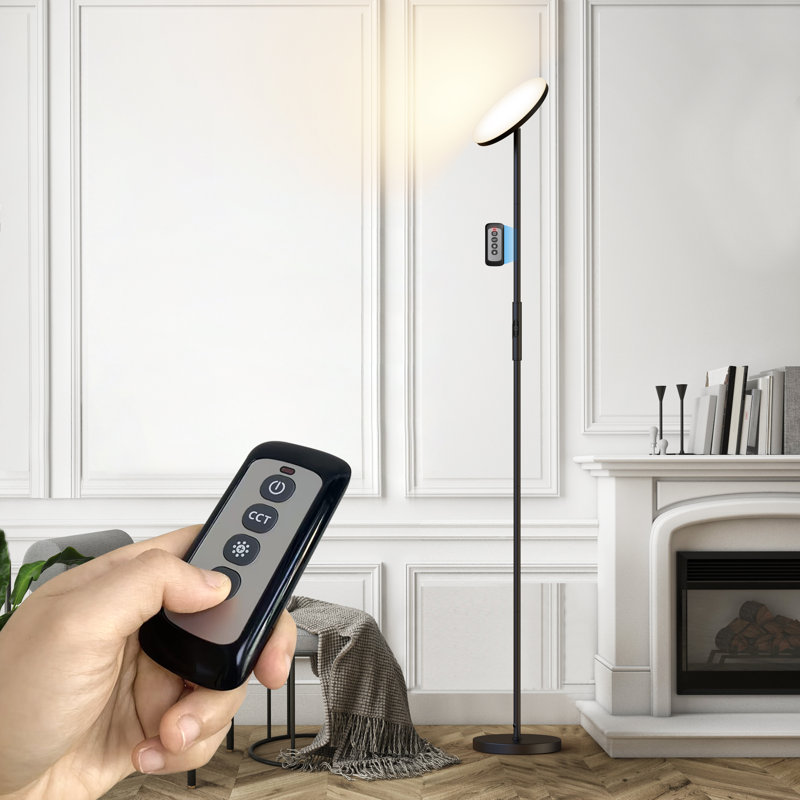 Meekins 70'' Sky LED Modern Torchiere floor lamp with Remote & Touch Control