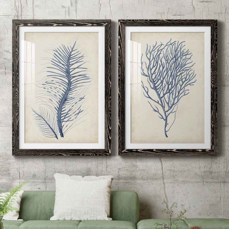 Indigo Coral, H 37,5 po x l 55 po x P 1,5 po, H 31,5 po x l 47 po x P 1,5 po, Blanc
