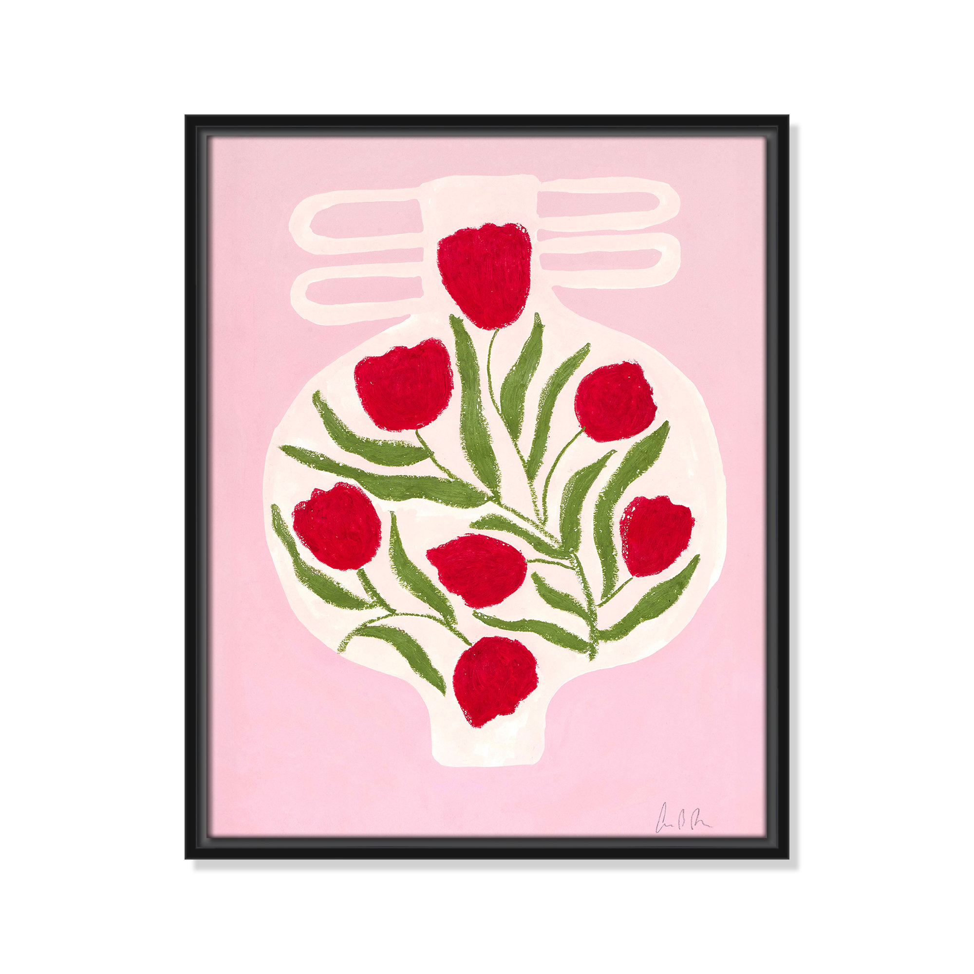 Vase No. 02 Print by Camilla Bergqvist, 21.5" H x 17.5" W, Black