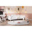 Lit de jour simple rembourré blanc avec tissu en forme de nuage-315161981