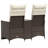 Vidaxl Reclining Garden Sofa Brown, Cream White-116119989-116119991