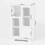 Armoire avec portes en verre et tiroir, espace de rangement ouvert
