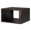 Table basse carrée pour le salon Table basse de style campagnard avec rangement, table centrale à 2 niveaux avec compartiment de rangement semi-ouvert de 30,8 po-1831577650