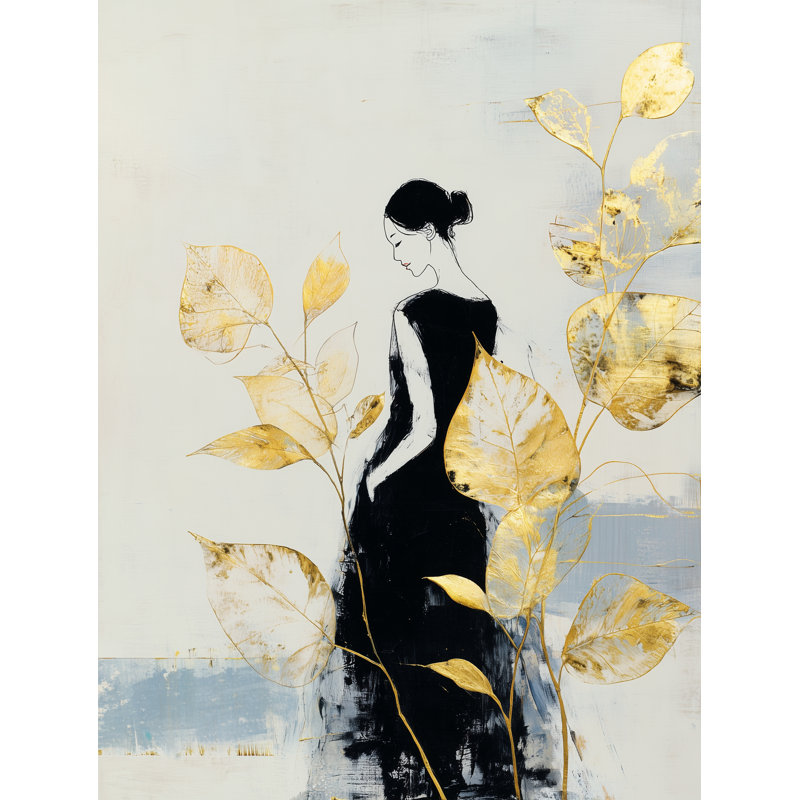 Art mural sur toile tendue Gilded Garden, L 24 po x H 36 po x P 1,5 po
