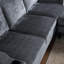 Canapé modulaire de salon en chenille gris, 3 avec rangement et porte-gobelets, poches latérales ajoutées, chenille, gris, supports-2071084821